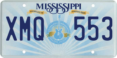 MS license plate XMQ553