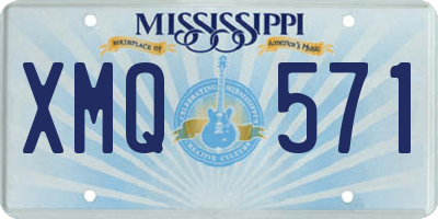 MS license plate XMQ571