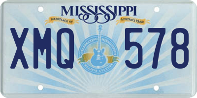 MS license plate XMQ578