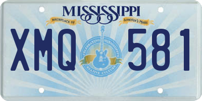 MS license plate XMQ581