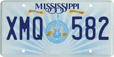 MS license plate XMQ582