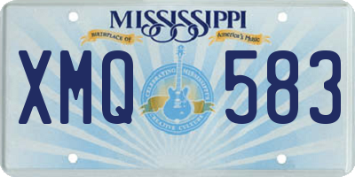 MS license plate XMQ583