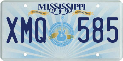MS license plate XMQ585
