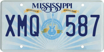 MS license plate XMQ587
