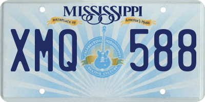 MS license plate XMQ588