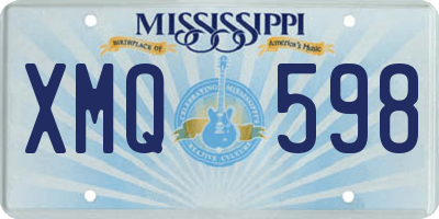 MS license plate XMQ598