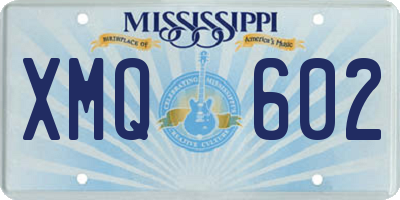 MS license plate XMQ602