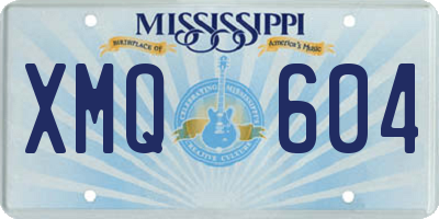 MS license plate XMQ604