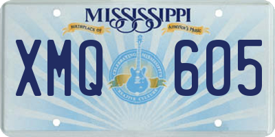 MS license plate XMQ605