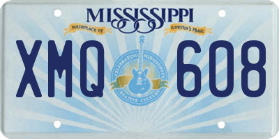 MS license plate XMQ608
