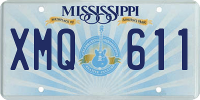 MS license plate XMQ611