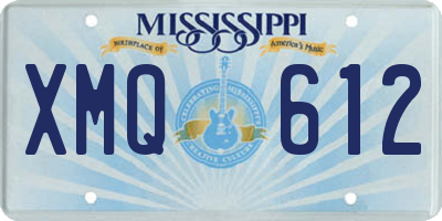 MS license plate XMQ612