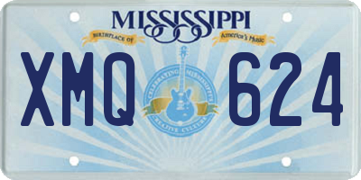 MS license plate XMQ624