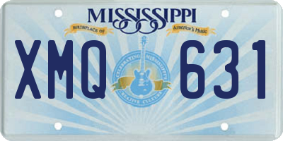 MS license plate XMQ631