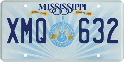 MS license plate XMQ632