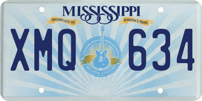 MS license plate XMQ634
