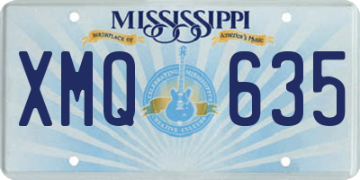 MS license plate XMQ635