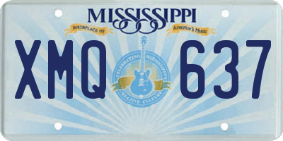 MS license plate XMQ637