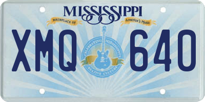 MS license plate XMQ640