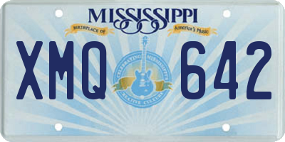 MS license plate XMQ642