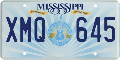 MS license plate XMQ645