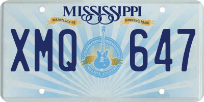 MS license plate XMQ647