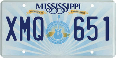 MS license plate XMQ651