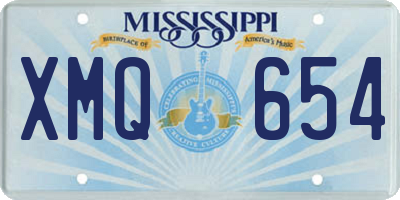 MS license plate XMQ654