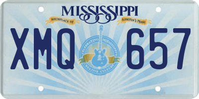 MS license plate XMQ657