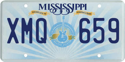 MS license plate XMQ659