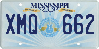 MS license plate XMQ662