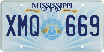 MS license plate XMQ669