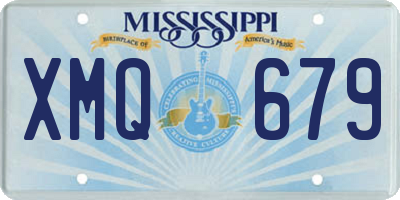 MS license plate XMQ679