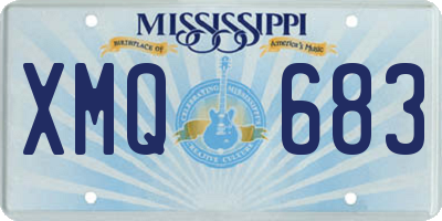 MS license plate XMQ683