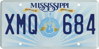 MS license plate XMQ684