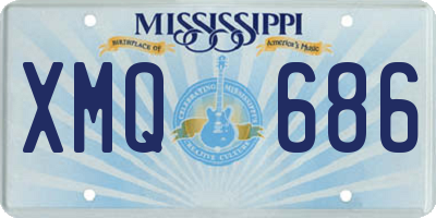 MS license plate XMQ686