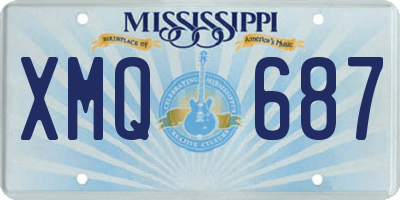 MS license plate XMQ687