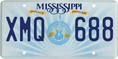 MS license plate XMQ688