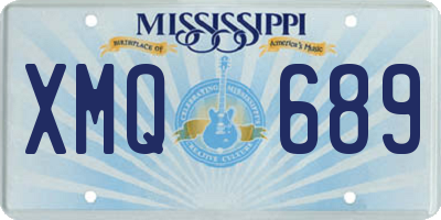 MS license plate XMQ689