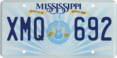 MS license plate XMQ692