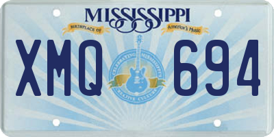 MS license plate XMQ694