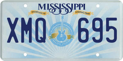 MS license plate XMQ695
