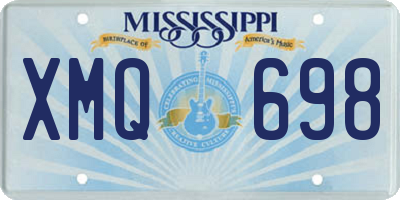 MS license plate XMQ698
