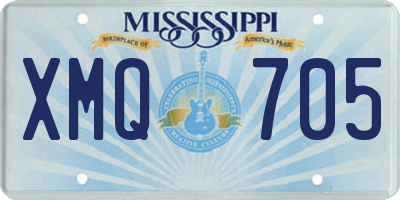 MS license plate XMQ705