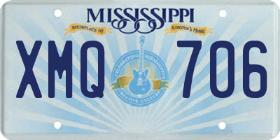 MS license plate XMQ706