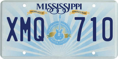 MS license plate XMQ710