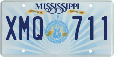 MS license plate XMQ711