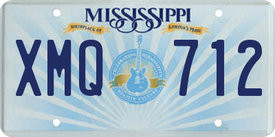 MS license plate XMQ712