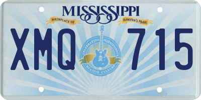 MS license plate XMQ715