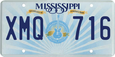MS license plate XMQ716